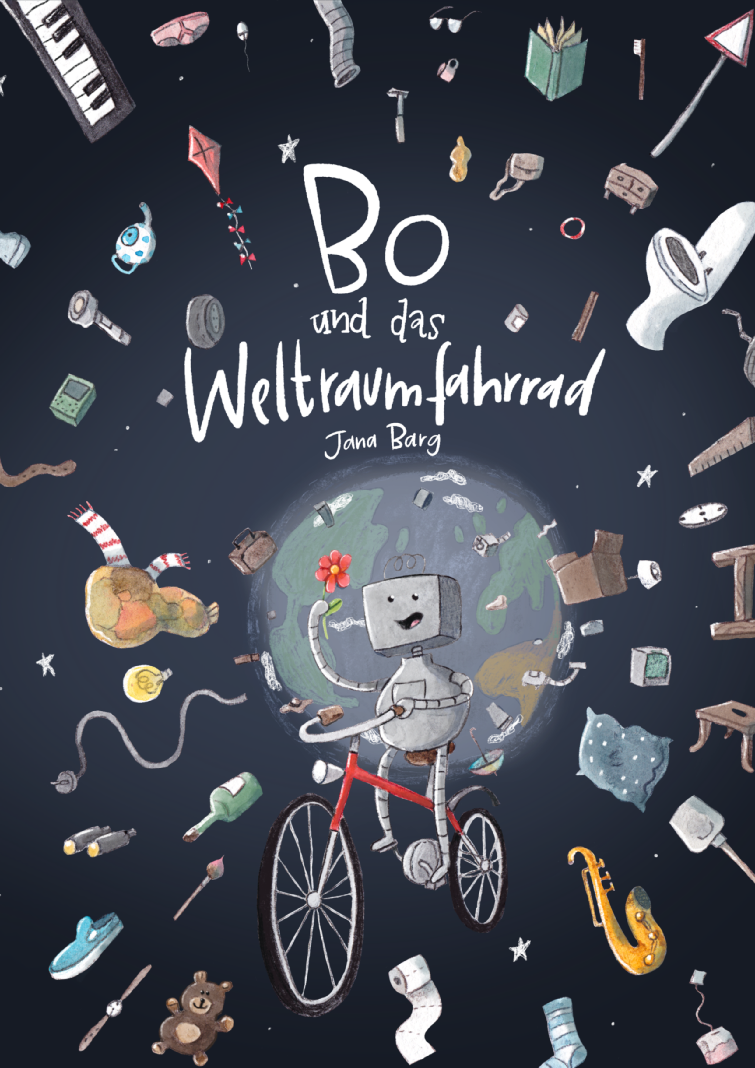Kinderbuch "Bo und das Weltraumfahrrad" Vorlesebuch mit Roboter